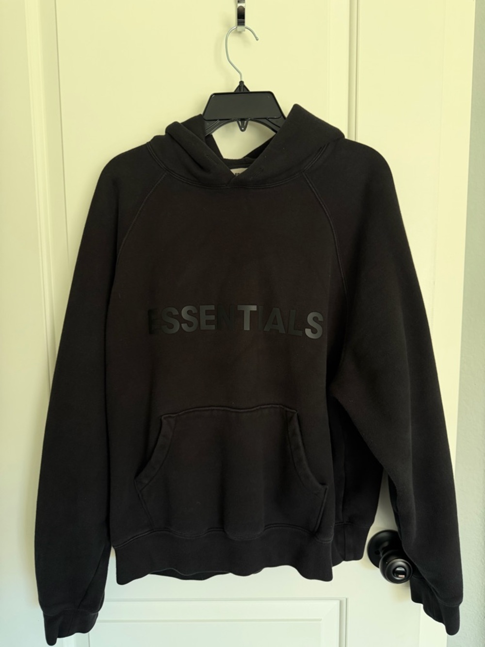 Fear of God Essentials Black Crewneck Hoodie